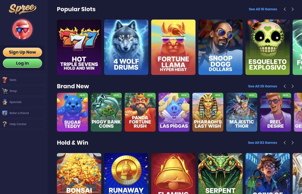 Spree Casino SC Sweeps Site